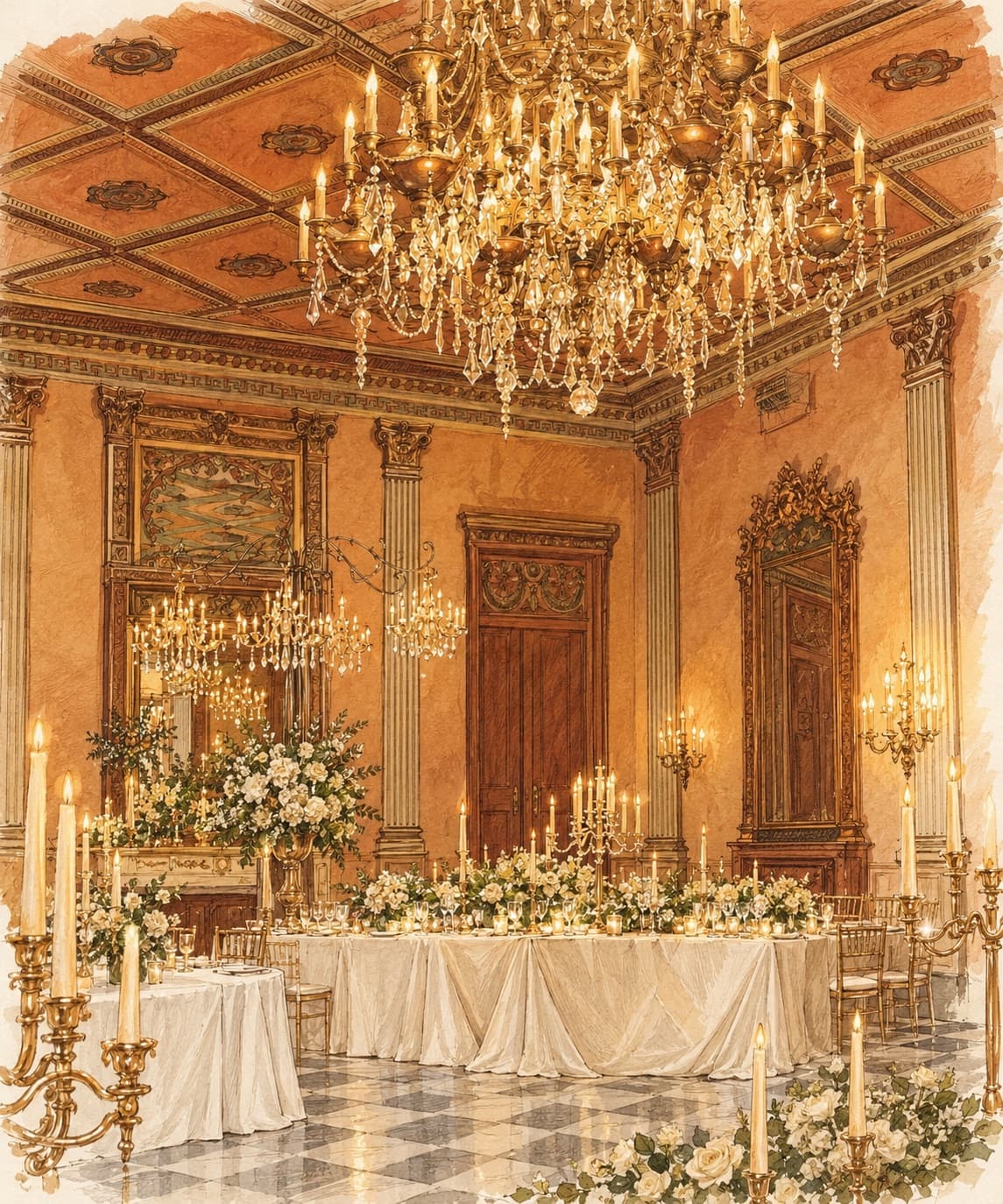 The ballroom at the Cairo Marriott Hotel